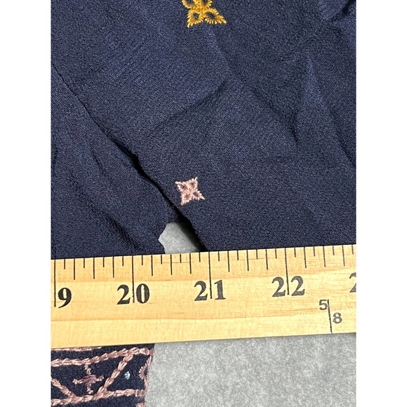 Knox Rose blue bomber style embroidered jacket - Picture 5 of 6